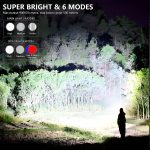 Foco Recargable Led Luz Panel Solar Linterna Caza Color De La Linterna Negro Color De La Luz Blanco - Imagen 4