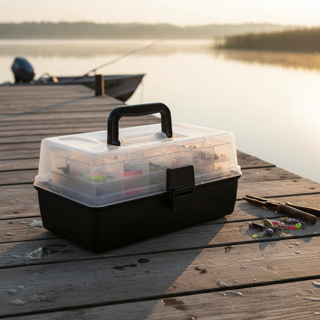 D_968635-MLU99768173578_122025-F.jpg Caja De Pesca Explorer Mediana Con 2 Bandejas Organizadoras - Imagen 1