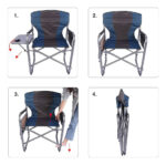 Silla Plegable Reforzada Con Mesa Y Posa Vaso Para Camping - Imagen 8