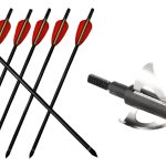 Flecha De Ballesta Aluminio Con Punta De Caza Bisturi Acero