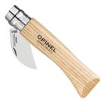 Cuchillo Opinel N°7 Castañas Acero Inoxidable Mango Madera Crema - Imagen 2