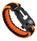 Pulsera De Supervivencia Paracord Brujula Pedernal Tactico - Imagen 3