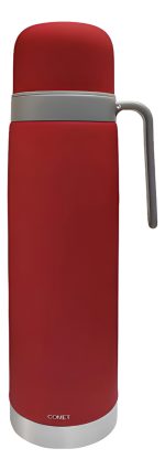 Termo Comet Acero Inoxidable 1l C/manija Cubierto En Goma