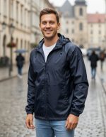 Campera Unisex De Lluvia Impermeable Con Capucha Nylon Pvc