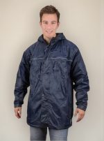 Campera Lluvia Impermeable Nylon Pvc Reflectivo Forro Polar
