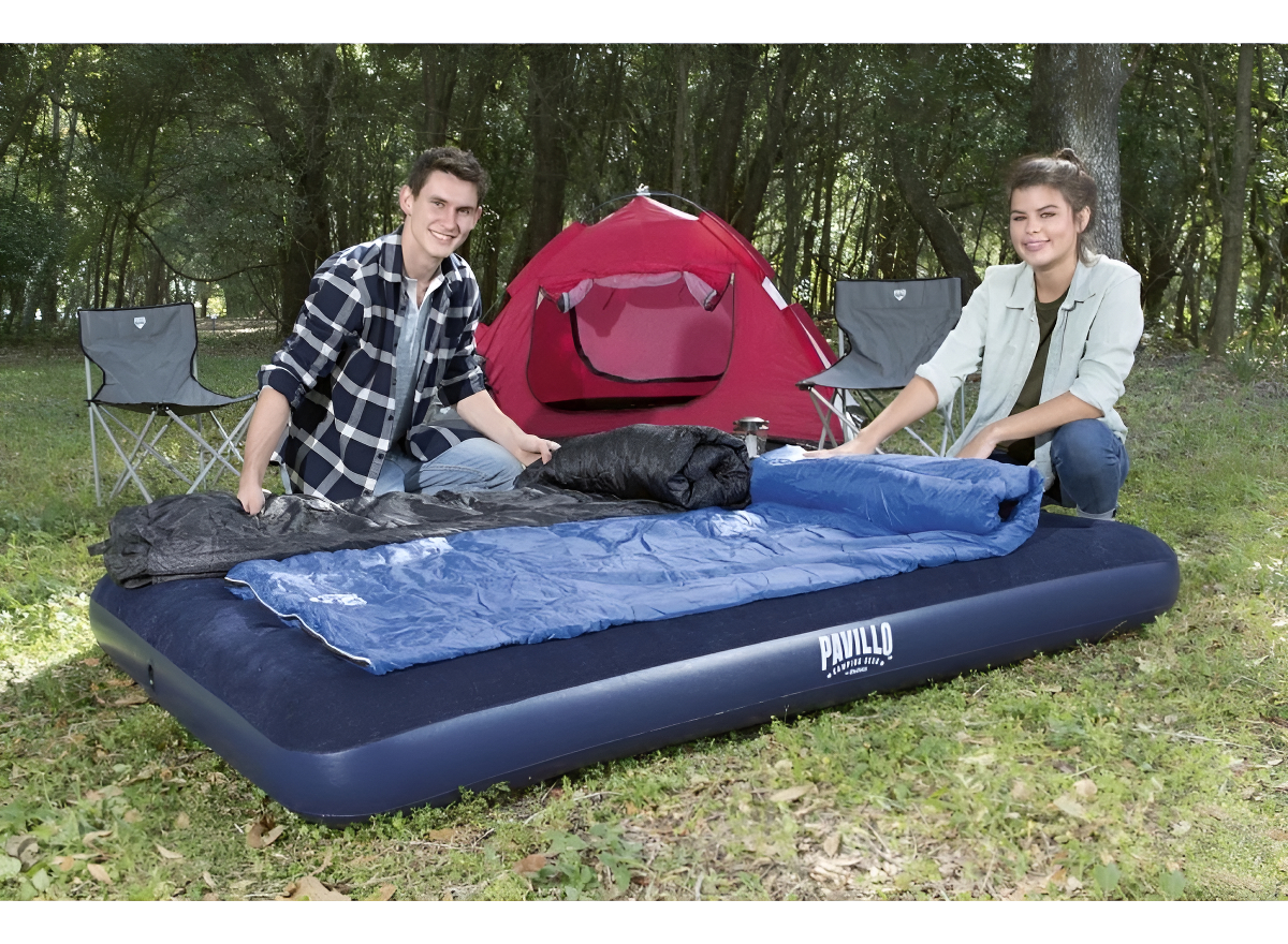 D_681483-MLU96186187458_102025-F.jpg Colchon Inflable 2 Plazas Bestway Para Camping Viaje Visitas - Imagen 1