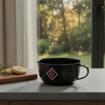 Taza Con Asa 12 Cm Sue Enlozada Esmaltada Granaventura Negro