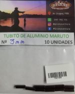 Tubitos De Aluminio Maruto 3,0 X 10 Uni. Pesca Costa Rio - Imagen 2