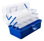 Caja Para Pesca Señuelos Reeles De 3 Bandejas Retractiles