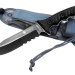 Cuchillo Táctico Trento Commander Con Vaina Tactica Y Piedra