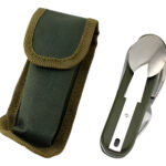 Navaja Cubiertos Para Camping Kit Completo Acero Inoxidable