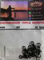 Destorcedor Triple Maruto 808 N°4 X 10un Pesca Armado Linea - Imagen 2