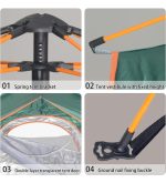 Carpa Autoarmable Impermeable 3-4 Personas Camping Viaje - Imagen 5