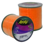 Bobina Tanza Nylon Monofilamento Araty 0.35 Mm Amarillo Fluo