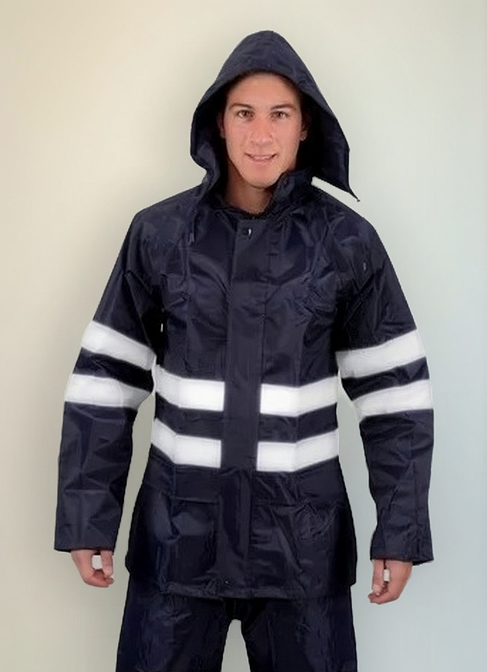 D_809297-MLU85300612736_062025-F.jpg Equipo De Lluvia Impermeable Reflectivo Unisex Nylon Oxford - Imagen 1