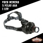Foco Minero Cabeza 1 Led 5 W Linterna A Pilas - Imagen 2