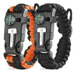 Pulsera De Supervivencia Paracord Brujula Pedernal Tactico