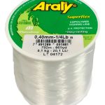 Bobina Tanza Nylon Monofilamento Araty 0.60 Mm Transparente