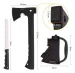 Hacha Táctica Multi Herramientas 4 En 1 + Sierra + Pedernal - Imagen 9