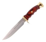Cuchillo Caza Muela Ranger14r 14.5cm Acero Inox Mango Madera Café
