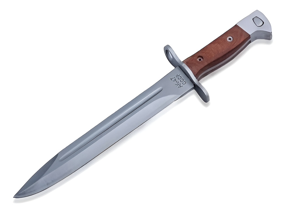 D_908373-MLU94038347239_102025-F.jpg Cuchillo Bayoneta Ak47 Caza Estocada Vaina De Cuero - Imagen 1