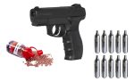 Pistola Co2 Gamo Gp-20 Combat Mas Balines 4,5 Y Garrafas Co2