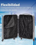 Set De 3 Valijas Arye De Viaje Reforzadas Rígidas Ruedas - Imagen 3