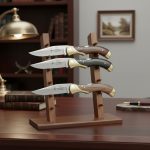 Muela -exhibidor- 6 Piezas(para 6 Cuchillos ) En Madera - Imagen 2