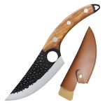 Cuchillo Rompe Hueso Rustico Cocina Camping Acero Reforzado