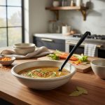 Cucharón Esmaltado Sue Utensilio 200ml 34cm Largo X 10cm