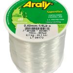 Bobina Tanza Nylon Monofilamento Araty 0.50 Mm Transparente