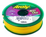 Bobina Tanza Nylon Monofilamento Araty 0.35 Mm Amarillo Fluo