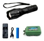 Kit Linterna Led Recargable Para Rifle Con Zoom Con Caja - Imagen 2