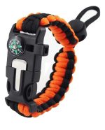 Pulsera De Supervivencia Paracord Brujula Pedernal Tactico - Imagen 2