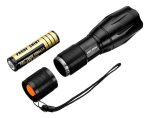 Kit Linterna Led Recargable Para Rifle Con Zoom Con Caja