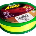 Bobina Tanza Nylon Monofilamento Araty 0.50 Mm Amarillo Fluo
