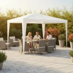 Gazebo Blanco Pe Lona Impermeable 3x3x2.50 Gran Aventura - Imagen 4