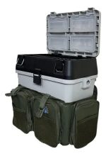 Caja Verde De Pesca C/bolsillos Y Soporte Tipo Mochila Verde - Imagen 3