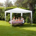 Gazebo Blanco Pe Lona Impermeable 3x3x2.50 Gran Aventura