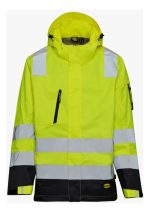 Campera Hv Impermeable Capucha Desmontable Seguridad Laboral