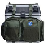 Caja Verde De Pesca C/bolsillos Y Soporte Tipo Mochila Verde