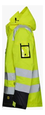 Campera Hv Impermeable Capucha Desmontable Seguridad Laboral - Imagen 2