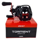 Reel Rotativo Zest Torment 200 Manija Izquierda Color Negro/rojo Lado De La Manija Izquierdo - Imagen 2