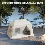 Carpa Inflable Para Camping Para 4-5 Personas Marrón Claro - Imagen 4