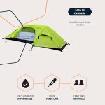 Carpa 1 Persona Ntk Windy 2500mm Liviana 1,9kg Montaña Trekking Ciclismo Verde Lima - Imagen 11