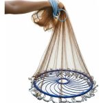 Tarraya Red Para Pesca Facil Tirada Atarraya 3,6mts Diametro Color Transparente