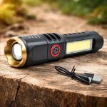 Linterna Recargable Usb 3 Modos De Iluminación Gran Aventura