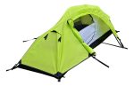 Carpa 1 Persona Ntk Windy 2500mm Liviana 1,9kg Montaña Trekking Ciclismo Verde Lima - Imagen 9