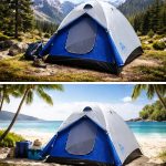 Carpa Igloo Con Sobretecho 2/3 Personas Impermeable Camping - Imagen 9