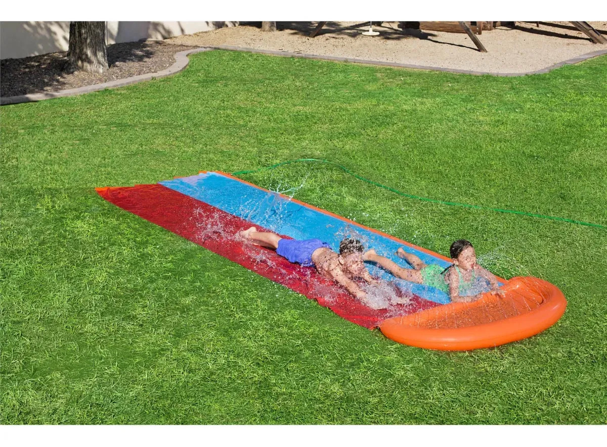 D_906324-MLU107254704762_032026-F.jpg Deslizador Tobogan Doble De Agua H2o Bestway Niños O Adultos - Imagen 1